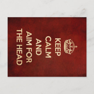 BEHÅLLANS LUGN OCH SYFTE FÖR HUVUDET RÖD VYKORT