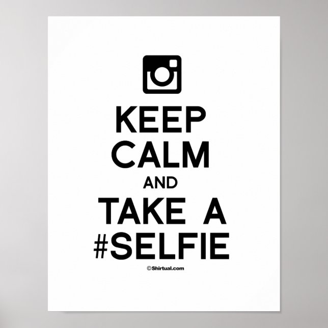 BEHÅLLANS LUGN OCH TA EN SELFIE POSTER (Framsidan)