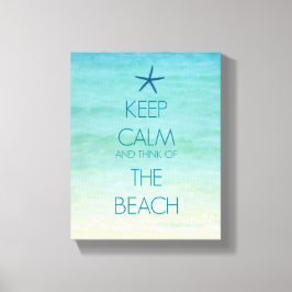 BEHÅLLANS LUGN OCH TÄNKA AV BEACH CANVASTRYCK