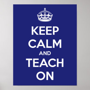 Behållans Lugn och Teach On Blue Poster