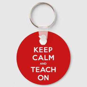 Behållans Lugn och Teach On Keychain Nyckelring