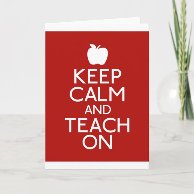Behållans Lugn och TEACH on-red Kort (Framsida)