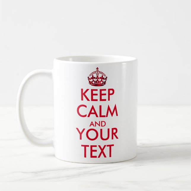 BEHÅLLANS LUGN OCH TEXTEN - Skapa din egen text Kaffemugg (Vänster)
