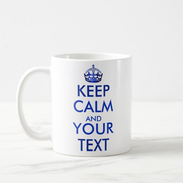 BEHÅLLANS LUGN OCH TEXTEN - Skapa din egen text Kaffemugg (Vänster)