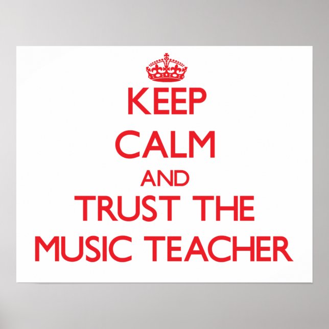 Behållans Lugn och tillit till musikläraren Poster (Framsidan)