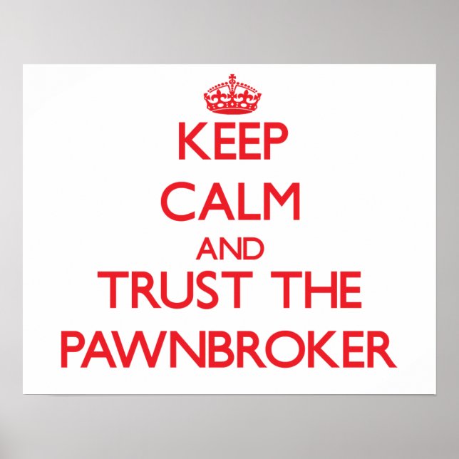 Behållans Lugn och tillit till Pawnbroker Poster (Framsidan)