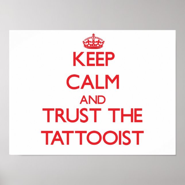 Behållans Lugn och tillit till tattoosten Poster (Framsidan)