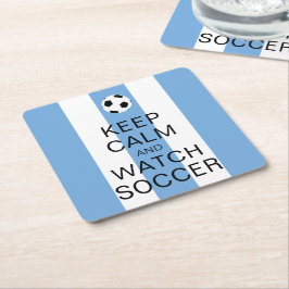 Behållans Lugn och titta på Argentina Blue Rand Underlägg Papper Kvadrat