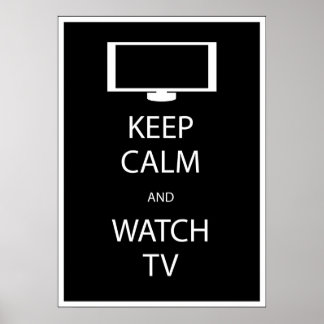 Behållans Lugn och titta på TV Poster