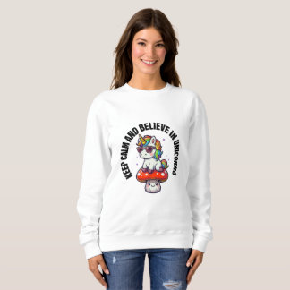 Behållans lugn och tro på unicorns-tröjan t shirt