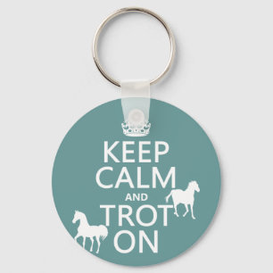 Behållans Lugn och Trot on - Hästar - Hela Färg Nyckelring