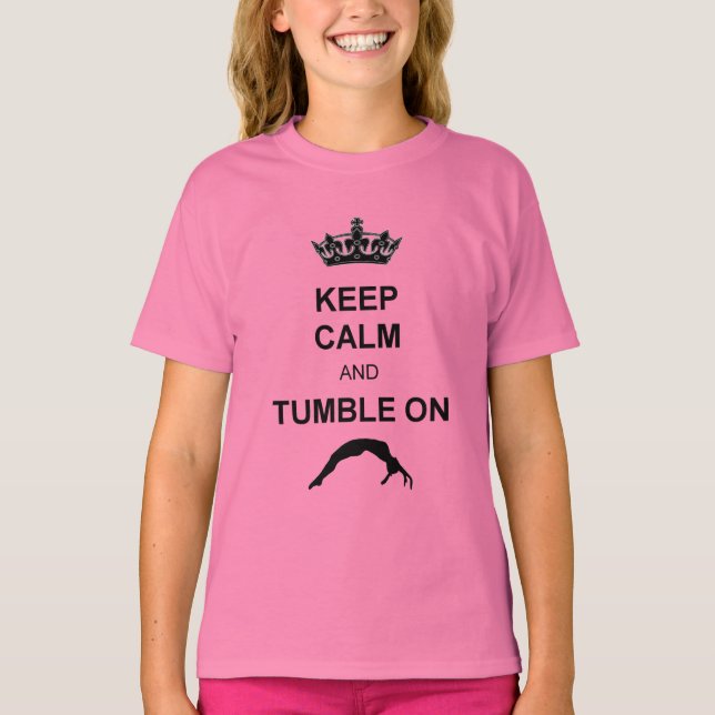 Behållans lugn och tumlarflickornas Passande-skjor T-shirt (Framsida)