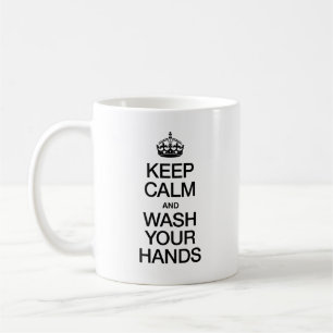BEHÅLLANS LUGN OCH TVÄTTA HÄNDER KAFFEMUGG