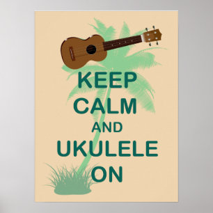 Behållans Lugn och Ukulele på Unik Roligt Poster