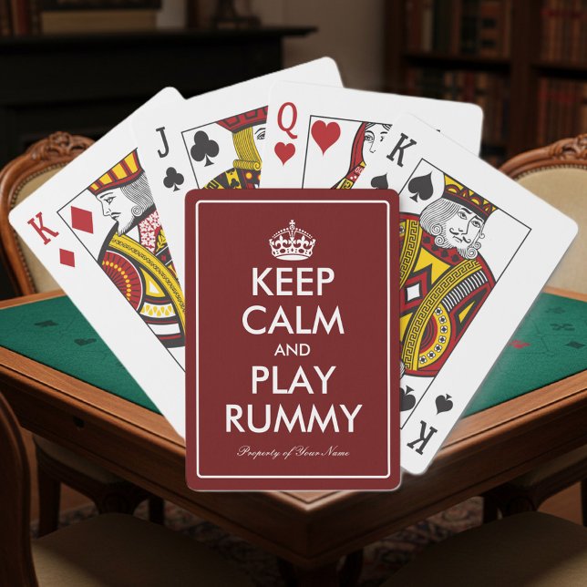 Behållans lugn och uppspelning av rumslig anpassni casinokort (rummy playing cards)