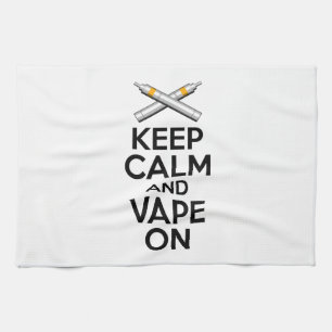 Behållans Lugn och Vape On Kökshandduk