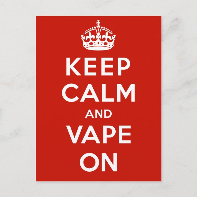 Behållans Lugn och Vape On Vykort (Framsida)