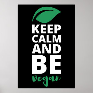 Behållans Lugn och Var Vegan Poster