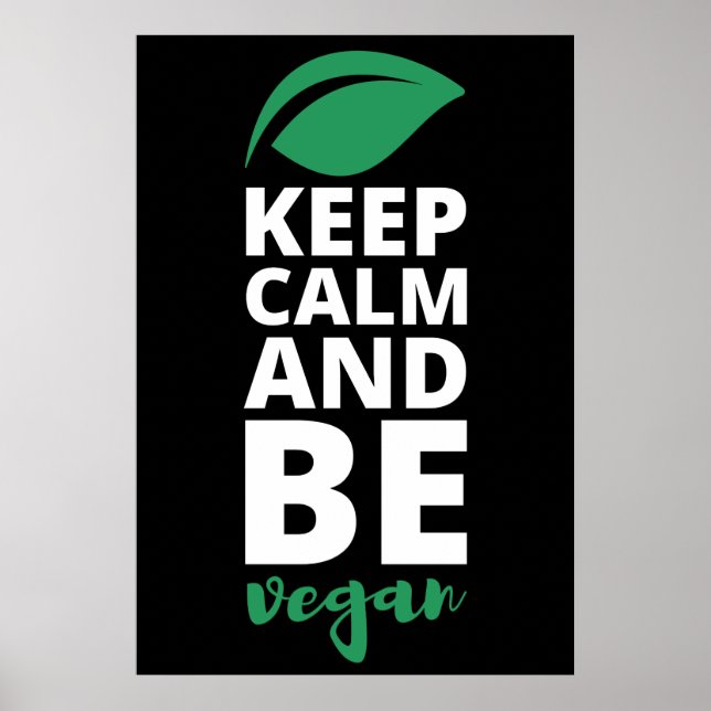 Behållans Lugn och Var Vegan Poster (Framsidan)