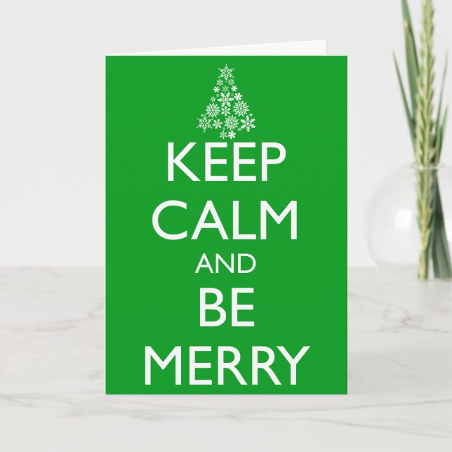 BEHÅLLANS LUGN OCH VARA MERRY Greeting Card Helgkort (Framsida)