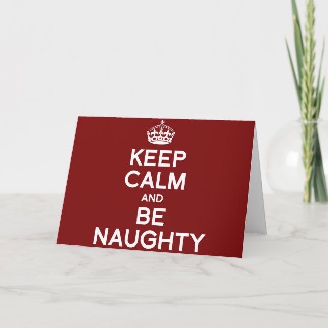 BEHÅLLANS LUGN OCH VARA NAUGHTY HELGKORT (Framsida)