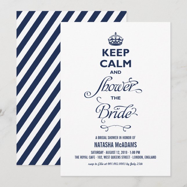 Behållans Lugn och visa Möhippan Ljusbrun Inbjudningar (Fram/baksida)