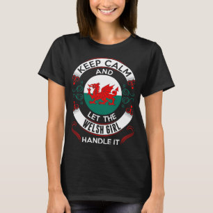 Behållans Lugn och walesisk tjej tar hand om den. T Shirt