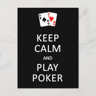 BEHÅLLANS LUGN & PLAY POKER-vykort, anpassa Vykort
