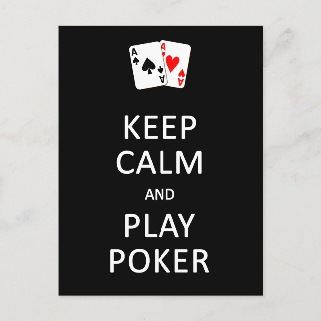 BEHÅLLANS LUGN & PLAY POKER-vykort, anpassa Vykort (Framsida)