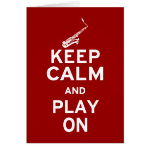 Behållans Lugn Saxofon Hälsningskort