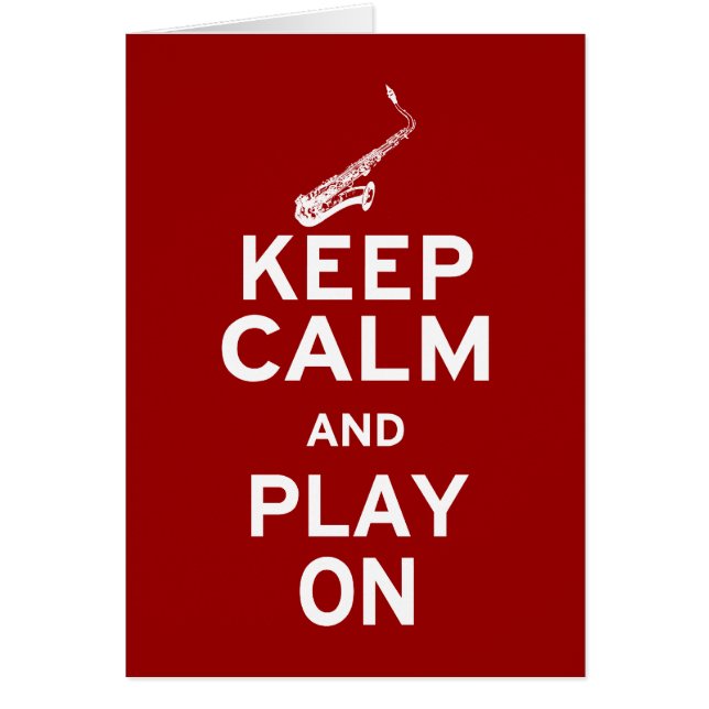 Behållans Lugn Saxofon Hälsningskort (Framsidan)