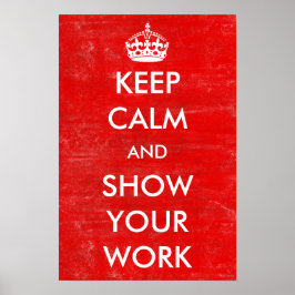 Behållans Lugn: Visa din lärare i arbetsmatematik Poster