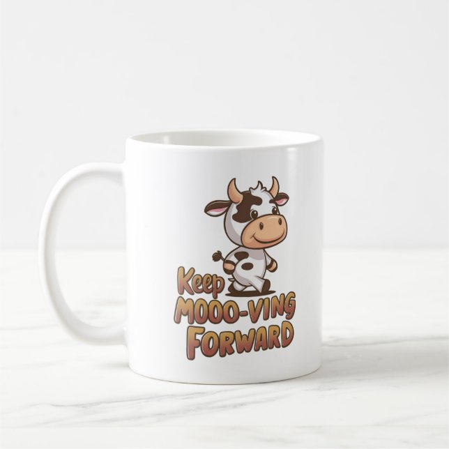 behållans mooo-ving forward söt ko-design kaffemugg (Vänster)