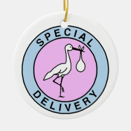 Behållare för Nyfödd bebis Julgransprydnad Keramik