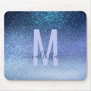 Behållare för svart pastel Blue Triple Glitter Omb Musmatta