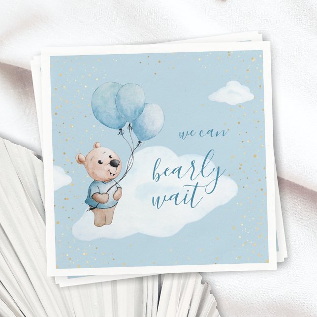 Behållare för vattenfärg, babykläder, Guld och blå Pappersservett (Skapare uppladdad)