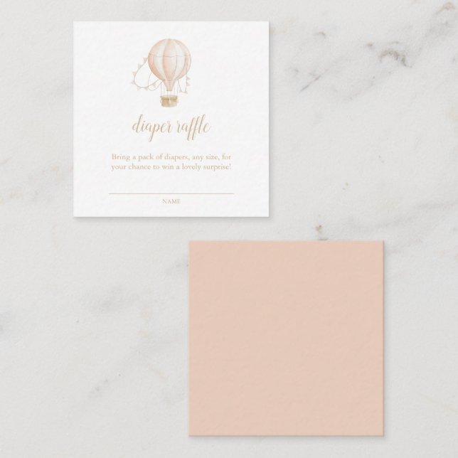 Behållare för vattenfärg, babykläder, Rosa - blädd Fyrkantigt Visitkort (Fram/baksida)