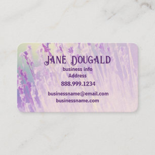Behållare för Watercolor Lavender Blommigt Classic Visitkort