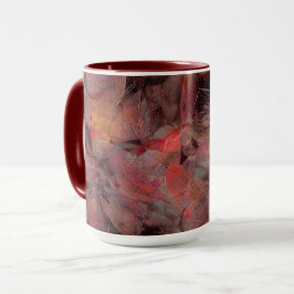 Behållare i röda nyanser på svart grått-kornig bak mugg