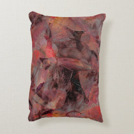 Behållare i röda nyanser på svart grått-kornig bak prydnadskudde