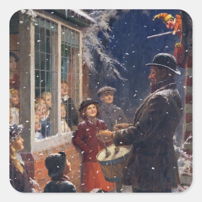 Behållaren Fyrkantigt Klistermärke (Framsida)