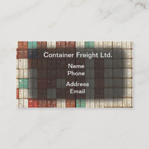 Behållaresändnings och fraktar visitkort