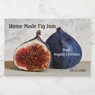 Behållaretikett för Fig Sylt Mat Etiketter