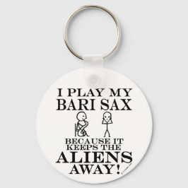 Behållas Utomjordingars Away Bari Sax Nyckelring