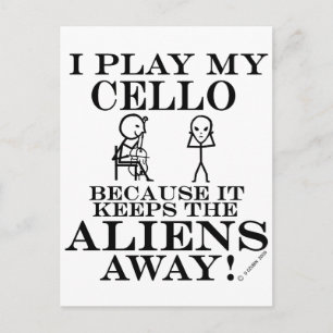 Behållas Utomjordingars Away Cello Vykort