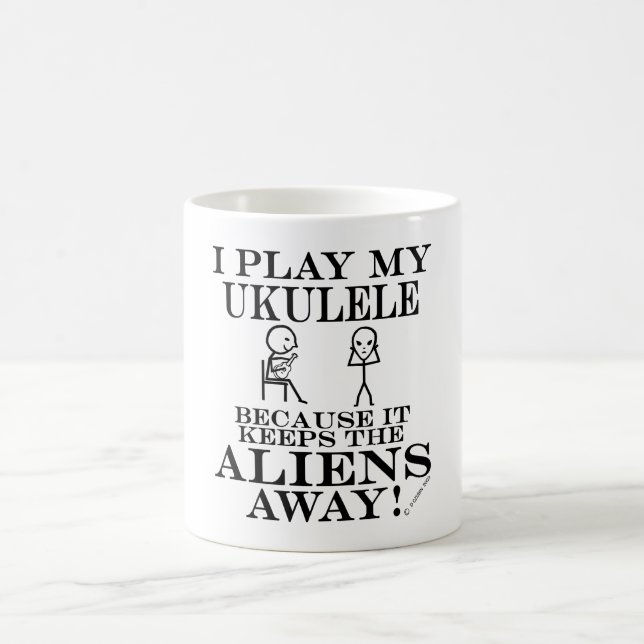 Behållas Utomjordingars Away Ukulele Kaffemugg (Center)