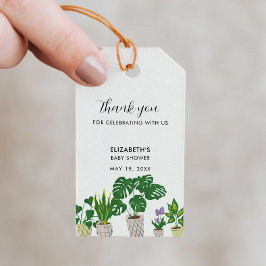 Behållna plantor Babystölder Bloom Greenery Tack Presentetikett