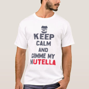 Behållor Lugnar och Gimmes My Nutellas Funny Red D T Shirt