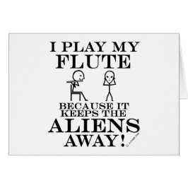 Behållor Utomjordingar Away Flute Hälsningskort