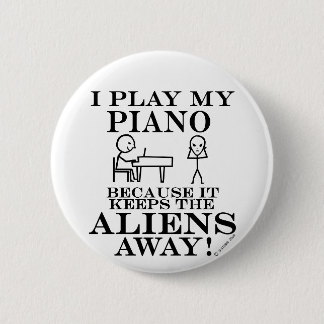 Behållor Utomjordingar Away Piano Knapp (Framsida)